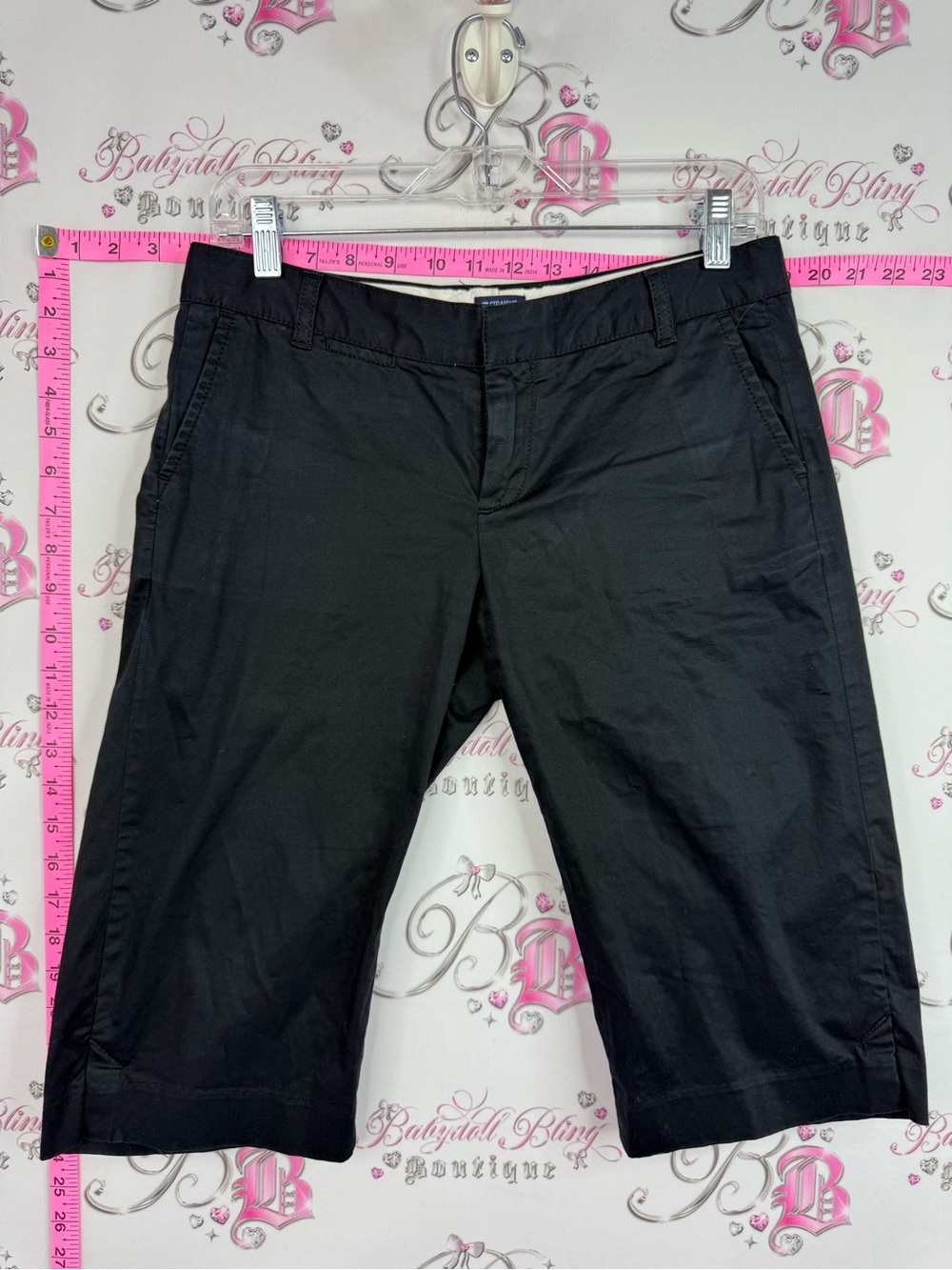 GAP capri Black Women's Capris - Classic Chino Style stretch cropped crop